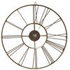 Quickway Imports Decorative Antique Roman Numerical Gold Metal Wall Clock for Dining, Living Room, or Kitchen QI004252
